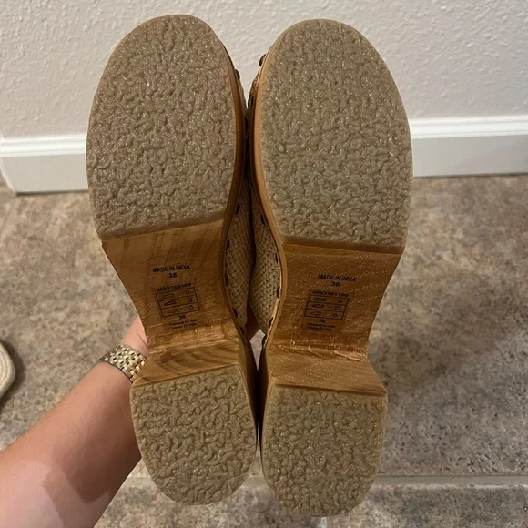 Free People Cream and Tan Mules - Picture 3 of 3